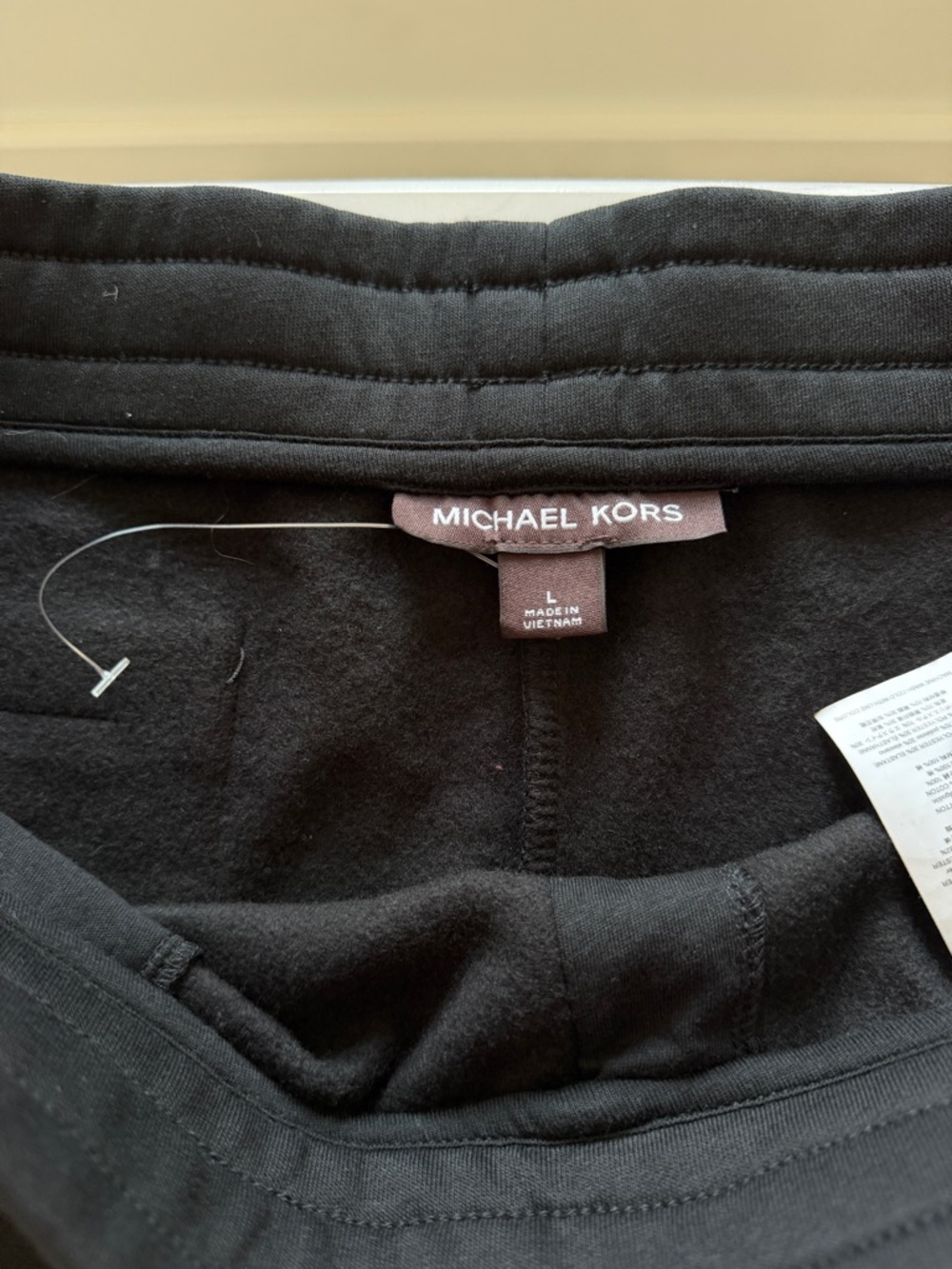 Michael Kors Black Athletic Drawstring Shorts with Logo Trim L - Picture 4 of 8